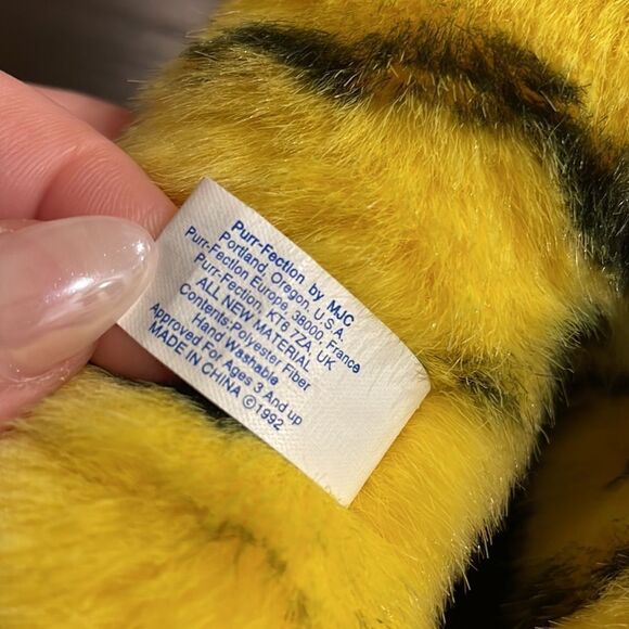 Purr-fection MJC Yellow and Black Tiger Vintage 1992 Excellent Condition 13” - Picture 8 of 8